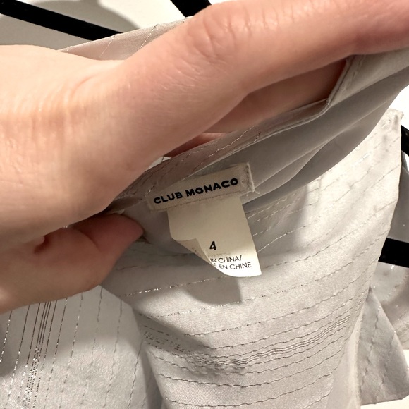 Club Monaco top, one shoulder, metallic, some discolouration - Picture 3 of 3